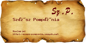 Szász Pompónia névjegykártya